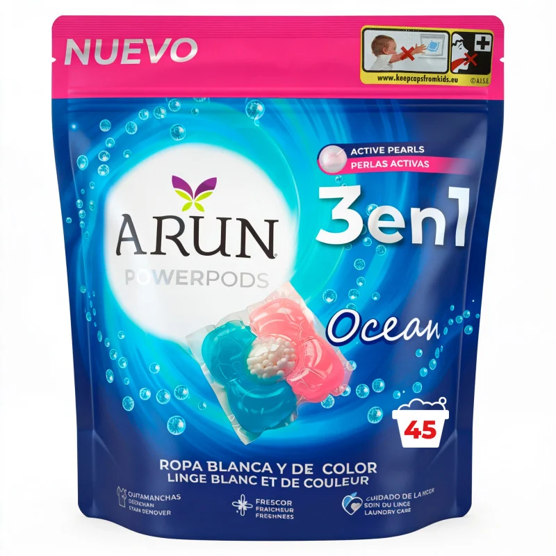 Arun detergent in tabs 45 u. Ocean 3 in 1.