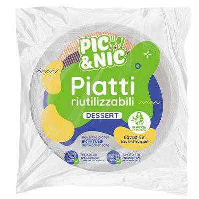 PICNIC PIATTI DESSERT 20 PEZZI CM16 BIANCHI RIUTI
